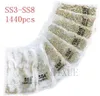 SS3SS8 1440pcs Clear Crystal AB Gold Flack 3D Non Fix Flatback Nail Art Decorations Rhinestones for Clothing 07313696826