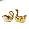 Bougeoirs Golden Swan Céramique Holder Decoration Centres de mariage