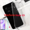 2In1 Pokrywa szklana do ulefone Uwaga 15 Case Silikonowy zderzak miękki TPU przezroczystą obudowę telefoniczną dla Ulefone Uwaga 15 pelicula