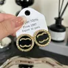 20Style 18K Gold plattiert Kristallbrief Ohrring Designer Ohrringe Marke Long Eardrop berühmte Frauen Perlschsten Hochzeits Geburtstagsfeier Schmuck
