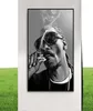 Famous Smoking Hiphop Rap Singer Affiches et imprimés Portrait Art Canvas Paintes Wall Art Pictures For Living Room Home Decor Cu6594313