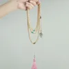 Pendant Necklaces Imitation Pearl Beaded Tassel Long Style Necklace Antique High-end Sweater Chain Accessories