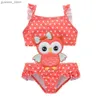 Één-stuks kleuterschool babymeisje zwempak watermeloen zwempak strand zwempak bikini schattige zomer uit één stuk badpak baby zwempak y240412