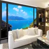 Custom photo wall paper seascape mural wallpapaer modern bedroom 3d mural wallpaper for living room home decorations stickers