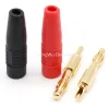 2pcs/Los 4mm Stecker Gold plattierter Musiklautsprecher Kabeldrahtstift Bananen -Steckeranbeter