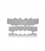 Nouveau zircon de dents zircon grillz supérieur inférieur 18 carats en or silvery grills dentaire bouche hip hop bijoux bijoux bijoux bijoux v5fhs4454525