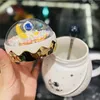 Mugs Series Ceramic Mug With Lock Spoon Cute Business Gift Box Creative Coffee Tea Cup Holiday Girls Gifts