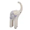 Figurines décoratines Elephant Ceramic Decor Safe Exquis Exquis Durable Elegant Porcelain Sculpture Embellir Espace pour le bureau du hall d'entrée