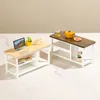 1:12 Dollhouse miniaturowy stolik do stolika do kawy komputer biurko lalka domek salon kuchnia wypoczynek
