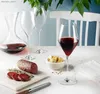 Vingglasögon handblåsta europeiska vinlasser uppsättning av 4 | 14oz Modern Lon STEM Wine Lass Set for Red and White Wine L49