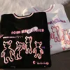 女性のパーカーカワイイ漫画かわいいパターンラウンドネックプルオーバースウェットシャツ長袖Tシャツ2024カジュアルルーズオールマッチ特大トップス