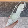 Rhinestone Dress Shoes Fashion Designers Classic Button High Heeled Sandal Patent Leather Womens Sandaler Stiletto Heel Wedding Shoe