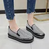 Casual Shoes Spring And Autumn Women's Outdoor Thick Bottom Water Drill Sponge Cake Leisure Multi-Function Breathable