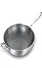 Coado semestick wok304 aço inoxidável wok pan fry alça