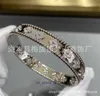 High -end designer Bangles voor Vancleff Hoge Versie Dikke Goud Goud geëlektropleerd 18K Gouden Kaleidoscoop Bracelet voor het streamen van origineel 1: 1 met echt logo