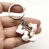 Key Rings Simple Design Five Mini Yellow Duck Keychain for Women Men Creative Resin Ducks Pendant Cary Keyring Bag Key Chain Jewelry 240412