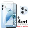 Pour Xiaomi Redmi 11 12 4G 5G 12C HD Verre trempée transparente Protecteur d'écran anti-explosion pour le verre de l'objectif Redmi 10c