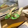 Slippers Summer Round Head Wave One Step High Heel Gold Sexy Open Toe Sandals