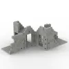 MOC WW2 Military Ruines Building Blocs Accessoires Détravé la scène murale Scène compatible Briques Modèle de bricolage Assemblez figures Toys