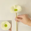 Fiori decorativi il materiale di alta qualità chiaro senso elastico della realtà colori ricchi di gerbera foglie spesse trasparenti piene