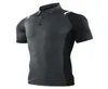 2022 Новая одежда для гольфа дышащие Men039s Летняя спортивная рубашка Fitness Sportswear Lapel Tshirt2690230