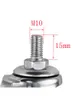 (5 Packs) Casters 2 Inch Light Black Pp Movable Screw Caster M10 Electrical Furniture Universal Wheel