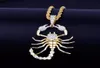 Animal Scorpion Hip Hop Pendant with 18K Yellow Gold Necklace Cubic Zircon Men039s Necklace Jewelry for Gift4321293