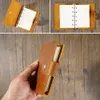 1pc Cowhide Leder Cover Notebook Organizer Planer Notepad 96 Blätter 2 Art Paper Note Buch Stationery School Office Supplies 240409