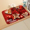 Carpets 8 PCS Christmas Decorative Doormat Bathroom Rugs Bath Mat Outdoor Carpet Navidad Xmas Gift Year Ornaments Wholesale XB