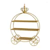 Hooks European Style Wedding Decoration Dessert Table Display Metal Stand Double-Layer Cake Storage Rack