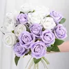 Fleurs séchées 3/5/10 / 20pcs Roses Artificial Flowers Rose Flower Branch Artificial Red Roses Real Touch Fake Rose for Wedding Home Decor