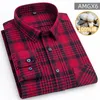 Herren lässige Hemden 6xl Hemd Langarm Frühling Sommer Baumwollwatte Nichtmirren hochwertige Business Plaid atmungsable Mode