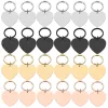 Anneaux en gros de 10pcs / lot de clés de cœur vide Keychain en acier inoxydable pour un logo de bricolage Custom Couple de couple