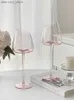 Weingläser 500 ml Keigungskapazität Pink Rotwein Lass Hih-Wert Home Home Crystal Champan Lass Cup Oblique Mund Oblet L49