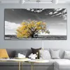 Yellow Tree Home Decor Painting Printed On Canvas Wall Art Pictures For Living Room Landscape Posters And Prints Modern Cuadros228Y