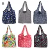 Sacs de rangement 6pcs de grande taille sac de magasin dessin animé motif d'impression animale pliable tissu léger épicerie compacte