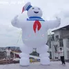 Halloween Ghostbusters Personnage gonflable Marshmallow Man Advertising Decoration Cartoon Without Banner for Celebratio Stay Puft Model with LED