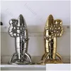 Objets décoratifs Figurines Figurines Cerming Cerramic Rocket Ornaments Modern Home Desktop Astronaute Spacecraft Figurine Art Crafts DH5AP