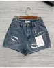 Shorts Designer Designer di fascia alta xiaoxiang 24 inizio primavera nuovi jeans in vita rosa rosa e in due colori v7tw