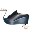 Slippers 2024 Femmes Slipper's Ladies Summer Shoes Corporations talons Fashion Geuthesine Leather Plateforme