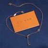 Designer Boutique Necklace Luxury Fashion 18K Gold Plated Necklace Women's Lovely Gift Pendant Necklace Charm 925 Silver High Quality