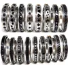 50pcs Multistyles Mix Rotating Stainless Steel Spin Rings Men Women Spinner Ring Whole Rotate Band Finger Rings Party Jewelry7688880