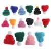 5pcs mini chapeau à tricotage de poupée casse-tête de poupée de Noël de Noël