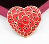 Red Heart Pretty Flower Pins Broche Memorial Day Broche Royal British Legion Flower Pins Badge 1731 T23623763