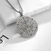 Anhänger Halskette Edelstahl Jüdischer Star von David Six Speced Wicca Halskette für Männer Frauen Rune Amulettschmuck Geschenk