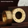Decompression Toy Ratchet Paragraph Ring Metal Adult Decompression Creative Fingertip Toy Magnetic Papa Coin Leisure Entertainment Trendy Play EDC 240413
