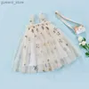 Girl's Dresses Princess Party Sequin Dress for Baby Girls Summer Sleeveless Stars Mesh Tutu Layered Tulle Dresses Y240412Y240417GZZ2