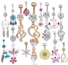 Moda Dangle Belly Ring Mix Style Button Button Buttering Jewelry Belly Butrind Rings For Women5338916