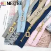 Meetee 4pcs 15-30cm 3 # Zippe métalpre Gol Silver Dents Ferm-end For Sac Clothes Veste Kit de réparation de poche Accessoires de couture