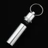 Waterproof Aluminum Alloy Pill Box Portable Medicine Case Capsule Container Bottle Holder Outdoor Pill Case Keychain